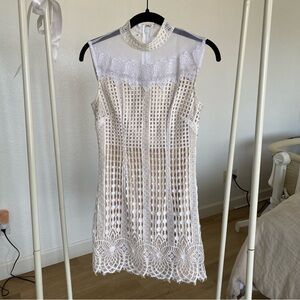White Lace Mini Dress